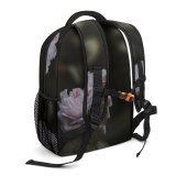 yanfind Children's Backpack Flower Plant  Flora Rose Grey Petal Bloom Carnation Dark Closeup Quiet Preschool Nursery Travel Bag