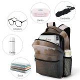 yanfind Children's Backpack Fog Outdoors Mist Tree  Sunrise Grey Stock Preschool Nursery Travel Bag