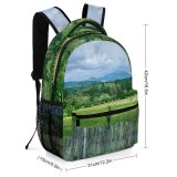yanfind Children's Backpack Field Tree Sky Hill  Grass Fence Hills Cloudy Outdoors Preschool Nursery Travel Bag