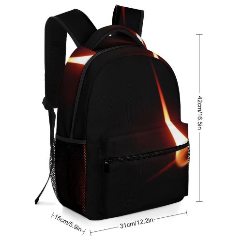 yanfind Children's Backpack Flame Fire Inciense Stick Burn Hot Warm Mistic Esoteric Consume Love Darkness Preschool Nursery Travel Bag