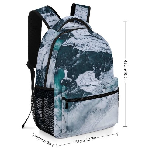 yanfind Children's Backpack Frozen Winter Facebook H Landscape Daylight December Travel Iceland Snow Covered Preschool Nursery Travel Bag