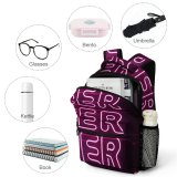 yanfind Children's Backpack Dark Design Decor Illuminated Light Beer Booze Alcohol Neon Alphabet Word Signage Preschool Nursery Travel Bag