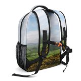 yanfind Children's Backpack Countryside Meadow Field Villa Grass Flowers Farms Sky Natural Landscape Mountainous Landforms Preschool Nursery Travel Bag
