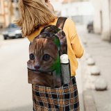 yanfind Children's Backpack Funny Curiosity Cute Cat Baby Little  Staring Tabby Pet Whisker Downy Preschool Nursery Travel Bag
