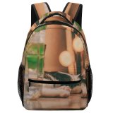 yanfind Children's Backpack Plant Relaxation Pet Decoration Wooden Sleeping Room Flower Tabby Items Bottle Container Preschool Nursery Travel Bag