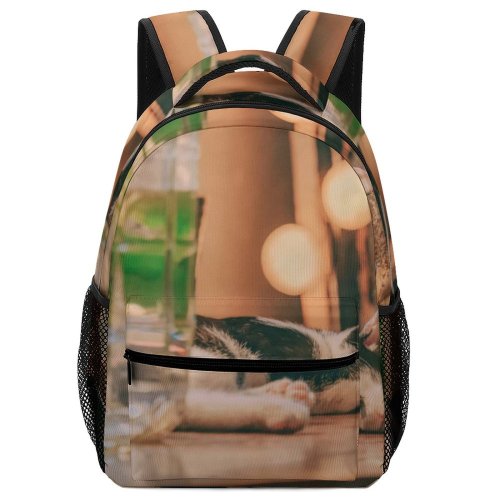 yanfind Children's Backpack Plant Relaxation Pet Decoration Wooden Sleeping Room Flower Tabby Items Bottle Container Preschool Nursery Travel Bag
