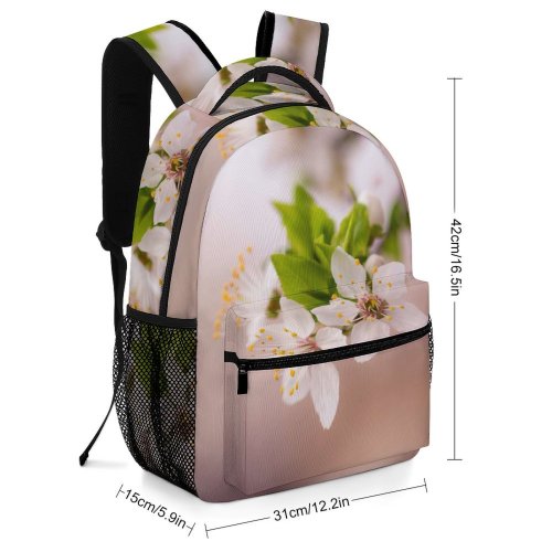yanfind Children's Backpack  Beautiful Delicate Branch Flowers Season Macro Growth Blooming Pollen Garden Outdoors Preschool Nursery Travel Bag