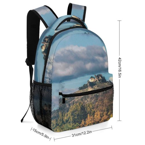 yanfind Children's Backpack Castle Outdoors Architecture Building Housing Monastery Scenery Boldogkváralja Sky Fort Magyarország Hill Preschool Nursery Travel Bag