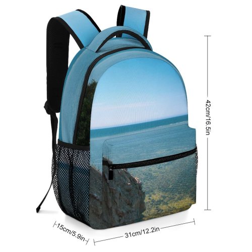 yanfind Children's Backpack Cliff Outdoors Promontory Scenery Landscape Plant Vegetation Tree Preschool Nursery Travel Bag
