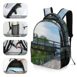 yanfind Children's Backpack  Building Path  Architecture Outdoors Waterfront Railing Dock Pier Port Canal Preschool Nursery Travel Bag