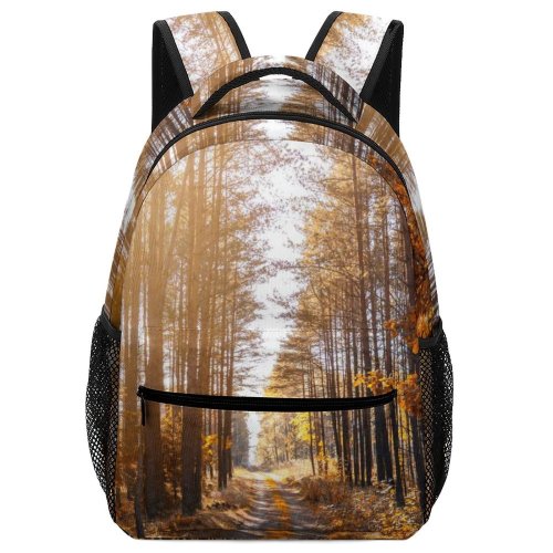 yanfind Children's Backpack Forest Scenery Sunlight Autumn Daylight Sunrays Samsung Scenic Woods Fall Leaves Branches Preschool Nursery Travel Bag