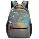 yanfind Children's Backpack Geography Inspiration Navigate Freedom Journey Tourism International Vacation Graph Achievement Blackboard Airplane Preschool Nursery Travel Bag
