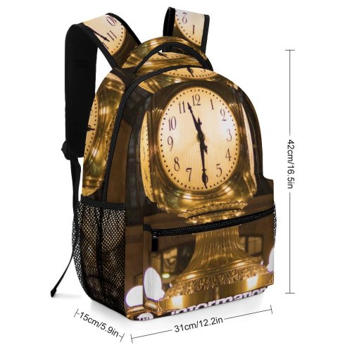 yanfind Children's Backpack Grand Tourist Tourism City Time Illuminated Lamp Downtown Manhattan Attraction Travel Clock Preschool Nursery Travel Bag