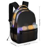 yanfind Children's Backpack  Focus Magic Dark Design Shining Illuminated Lights Luminescence Disco Abstract Round Preschool Nursery Travel Bag
