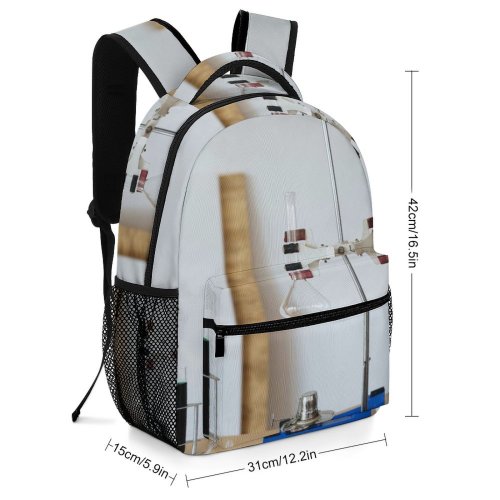 yanfind Children's Backpack Beaker Family Analyze Design Pharmacy Sample Stand Lamp Chemistry  Science Flask Preschool Nursery Travel Bag