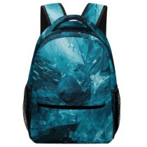 yanfind Children's Backpack Frozen H Underwater Aquatic Diving Cave Turquoise Wildlife Tropical Abstract Preschool Nursery Travel Bag