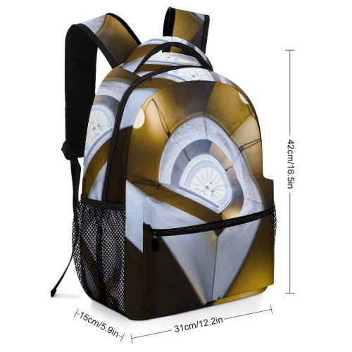 yanfind Children's Backpack Attic Dark Design Decor Illuminate Lamp Below Empty Daylight Staircase Construction Passage Preschool Nursery Travel Bag