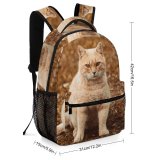 yanfind Children's Backpack Funny Curiosity Sit Cute Little Young  Curious Ginger Kitten Whisker Fur Preschool Nursery Travel Bag