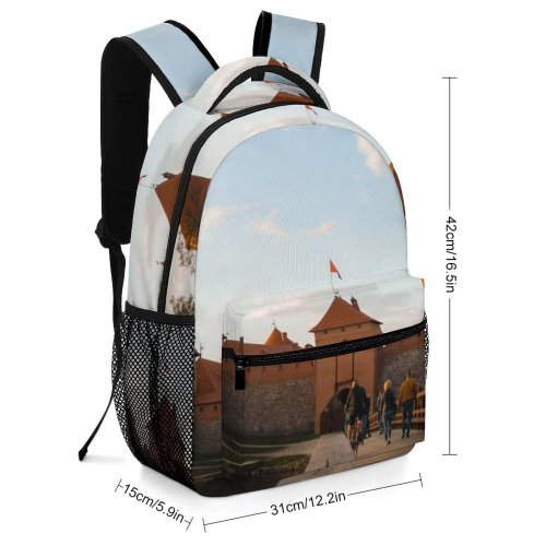 yanfind Children's Backpack Building Castle Trakai   Architecture Waterfront Тракай Литва Dock Pier Port Preschool Nursery Travel Bag