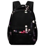 yanfind Children's Backpack  Bokeh Urban Evening Blurred Outdoor Street Dark Light Illuminated Lights Night Preschool Nursery Travel Bag