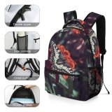 yanfind Children's Backpack Butterfly Invertebrate Flower Monarch Plant Insect Machaon Bush Vegetation  Public Domain Preschool Nursery Travel Bag