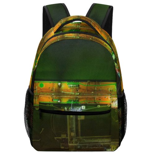 yanfind Children's Backpack Dark Metal Lights Scenery Footage Port Landscape Evening Pier Cargo Sight Preschool Nursery Travel Bag