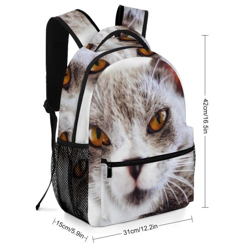 yanfind Children's Backpack Meow Beautiful Abyssinian Domain Kali Public Fur Cat Staring Wallpapers Manx Preschool Nursery Travel Bag