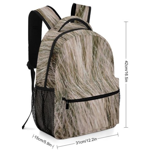yanfind Children's Backpack Grass Plant Karaj Alborz Province Iran Reed Lawn Purple Grey Round Many Preschool Nursery Travel Bag
