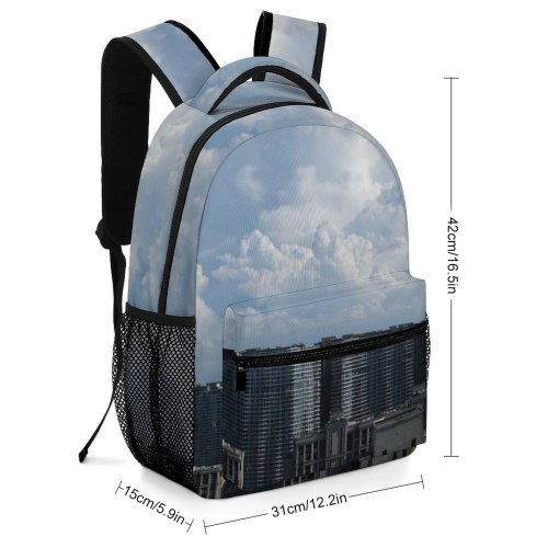 yanfind Children's Backpack City Sky Metropolis Cumulus Domain Town Public Urban Outdoors Wallpapers Azure Preschool Nursery Travel Bag