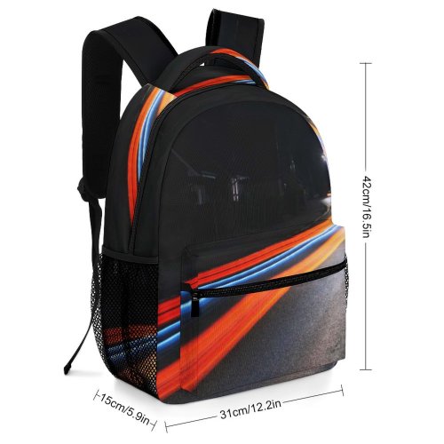 yanfind Children's Backpack Expressway Street Time Lampposts Guidance Hurry Lights Movement Lapse Fast Traffic Preschool Nursery Travel Bag