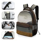 yanfind Children's Backpack Landscape Countryside Highlands Promontory Creative Slope Tundra Pictures Sea Outdoors Grey Preschool Nursery Travel Bag