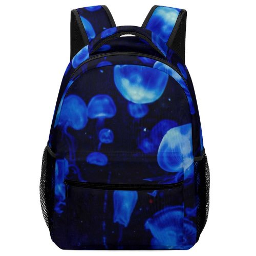 yanfind Children's Backpack Dark H Science Insubstantial Underwater Aquatic Jellyfish Marine Aquarium Luminescence Tropical Abstract Preschool Nursery Travel Bag