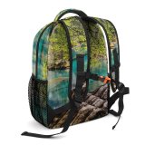 yanfind Children's Backpack Foliage Forest Scenery Landscape Pine Peaceful Waters Tranquil Outdoors Scenic Idyllic Woods Preschool Nursery Travel Bag