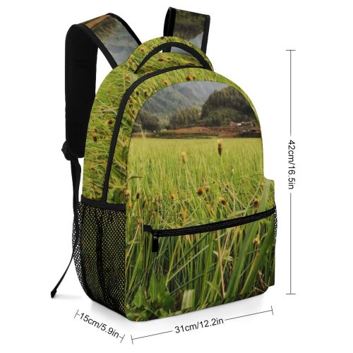 yanfind Children's Backpack Birds Field Nepal Grass Domain Rural Plant Public Outdoors Farm Wallpapers Preschool Nursery Travel Bag