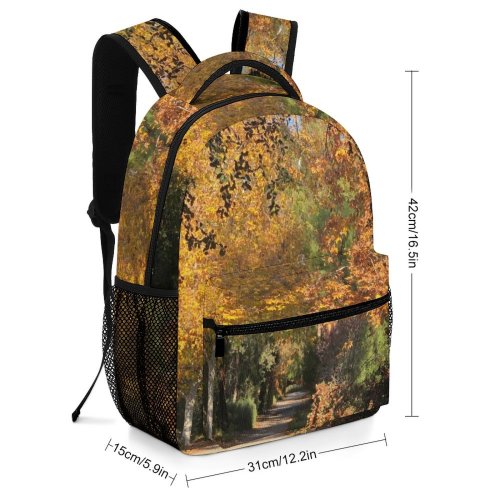 yanfind Children's Backpack Landscape Road Plant Woodland Forest Trunk  Pictures Outdoors Stock Tree Preschool Nursery Travel Bag