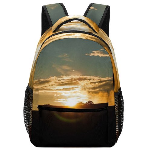 yanfind Children's Backpack  Light Sunlight Outdoors Sky Sunset Sunrise Dawn Dusk  Cloud Hills Preschool Nursery Travel Bag