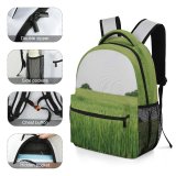 yanfind Children's Backpack Field Outdoors Grassland Vegetation Plant Grass Countryside Paddy Land Tree England Rural Preschool Nursery Travel Bag