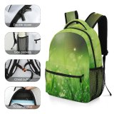 yanfind Children's Backpack Freshness Dew Grass Hayfield Field Drop Growth Garden Flora Dawn Preschool Nursery Travel Bag