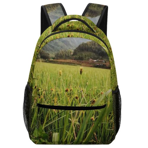 yanfind Children's Backpack Birds Field Nepal Grass Domain Rural Plant Public Outdoors Farm Wallpapers Preschool Nursery Travel Bag