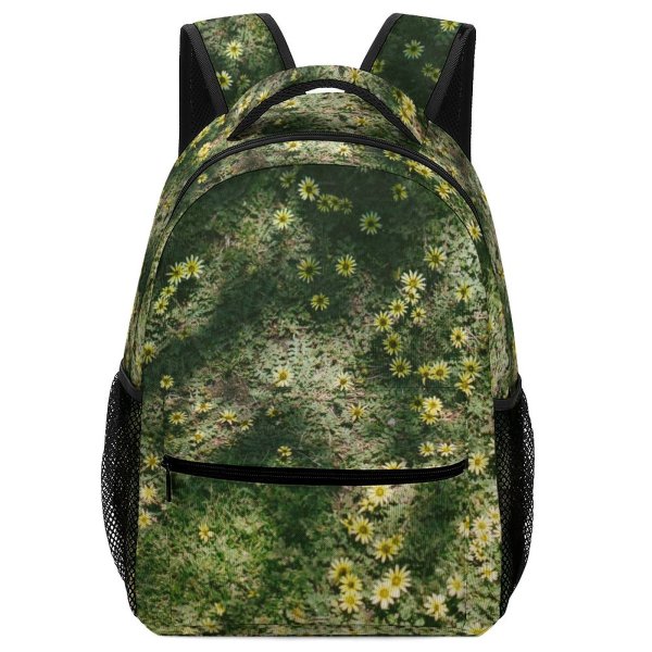 yanfind Children's Backpack Beautiful Plant Delicate Wildflowers Flowers Grass Daylight Light Growth Blooming Outdoors Flora Preschool Nursery Travel Bag