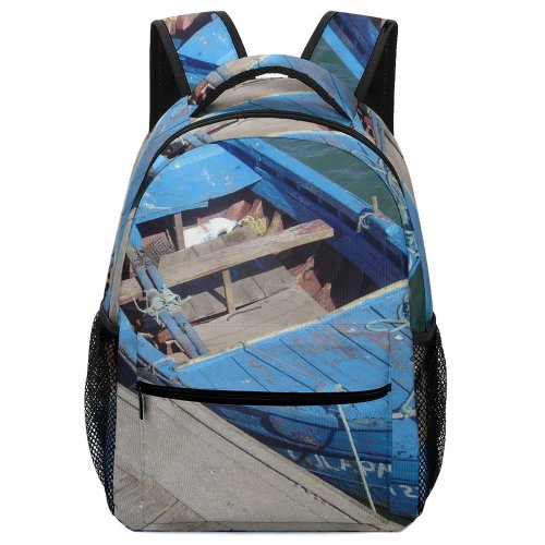 yanfind Children's Backpack Fish Algarve Portugal Sea Boat Net Transportation Vehicle Boats Boating Supplies Fishing Preschool Nursery Travel Bag