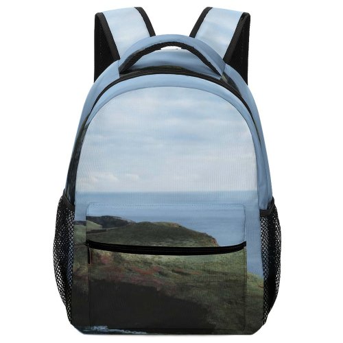 yanfind Children's Backpack Land Outdoors Ocean Sea Shoreline Coast Peninsula Promontory Grey Preschool Nursery Travel Bag