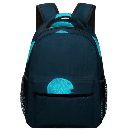 yanfind Children's Backpack Beautiful Dark Invertebrate Exploration Science Underwater Aquatic Jellyfish Marine Aquarium Diving Luminescence Preschool Nursery Travel Bag
