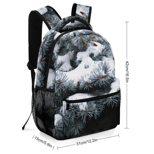 yanfind Children's Backpack Abies Birds Tree Pine Snow Plant Fir Larch Il Chicago Spruce Preschool Nursery Travel Bag