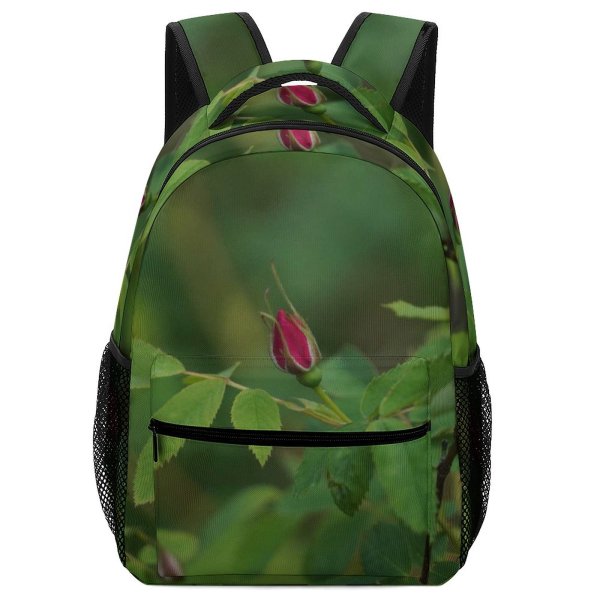 yanfind Children's Backpack  Flower Plant Rose Insect Invertebrate Veins Acanthaceae Leaf Sprout Bud Geranium Preschool Nursery Travel Bag