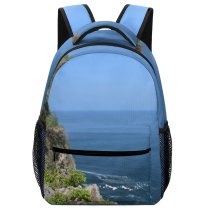 yanfind Children's Backpack Cliff Outdoors Promontory Birds Scenery Ocean Sea Stock Preschool Nursery Travel Bag