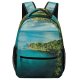 yanfind Children's Backpack Bay Vacation Clouds Landscape Travel Island Paradise Beach Turquoise Tropical Scenic Idyllic Preschool Nursery Travel Bag