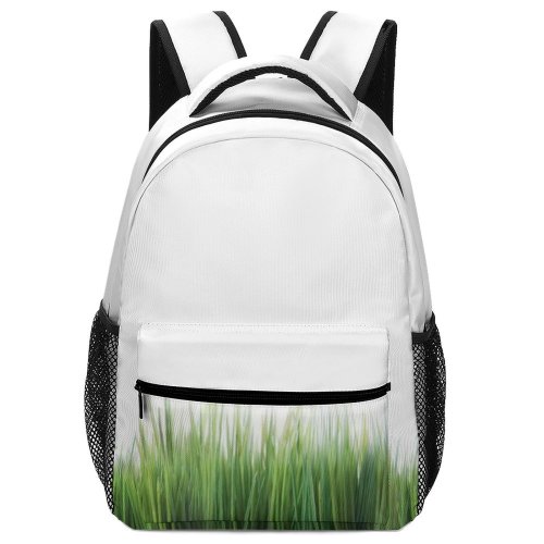 yanfind Children's Backpack Art Border Texture Pitch Design Field Copyspace Abstract Isolated Grass Vegetation Grassland Preschool Nursery Travel Bag