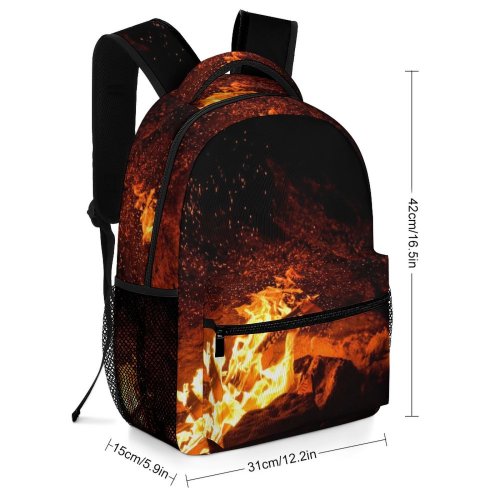 yanfind Children's Backpack Minimalism Wallpapers Bonfire Sparks Free Stock Fire Flame Texture Preschool Nursery Travel Bag