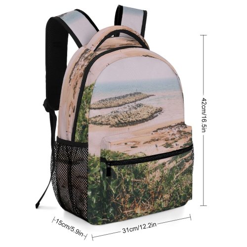 yanfind Children's Backpack Bush Plant Vegetation Outdoors Land Landscape Scenery Ocean Sea Shoreline Ground Panoramic Preschool Nursery Travel Bag